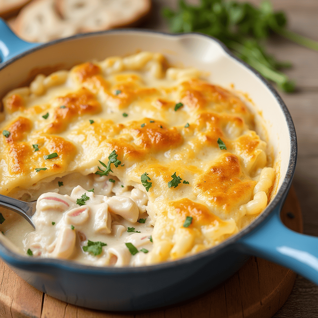 Golden, flaky Pillsbury Chicken Pot Pie fresh out of the oven, with a creamy chicken and vegetable filling peeking through the crust.
